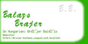 balazs brajer business card